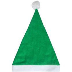 Kerstmuts - 10x - groen - volwassenen - polyester - 59 cm - Kerstmutsen
