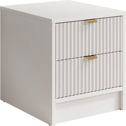 Meubella - Nachtkastje Tavares - Wit - 35 cm