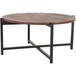 LABEL51 Salontafel Dox - Espresso - Mangohout - 70 cm - Zwart