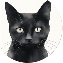 Muurcirkel Zwarte kat