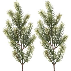 10x Kerstversiering dennentakken/dennentakjes groen 52 cm - Decoratieve tak kerst