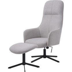 Fauteuil Naturel - Incl. Voetenbank - 67x78x116,5cm - Manning