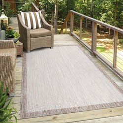 Tapijtenloods Sun In- & Outdoor Vloerkleed Laagpolig Beige- 80x250 CM