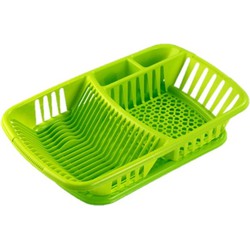 Afwas afdruiprek lime groen met lekbak 52 x 33 x 11 cm - Afdruiprekken