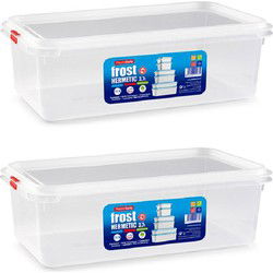 Plasticforte vershoudbakje - 4x - 32 x 18 x 10 cm - 3.7L - Vershoudbakjes