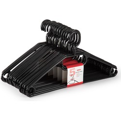 PlasticForte Kledinghangers - 30x - zwart - kunststof - 40,5 cm - Kledinghangers