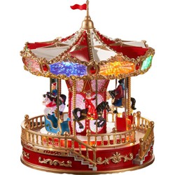 Carrousel led werkt op batterijen l23,5xw23,5xh28,5cm kerst