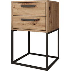 Meubella - Nachtkastje Sylvester 8 - Eiken - 40 cm
