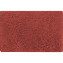 Spirella badkamer vloer kleedje/badmat tapijt - hoogpolig en luxe uitvoering - terracotta - 50 x 80 cm - Microfiber - Badmatjes