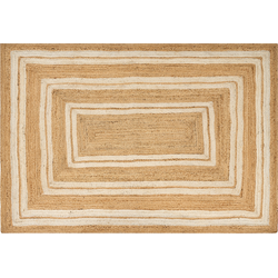 Beliani ELMALI - Gevlochten-Beige-Jute