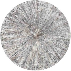 PTMD Wandpaneel Rond L - 120x2x120 cm - Hout - Wit