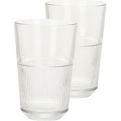 Excellent Houseware Whisky glazen - 4x - transparant - 360 ml - Whiskeyglazen