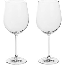 Set van 4x grote wijnglazen voor rode wijn 610 ml van glas - Wijnglazen