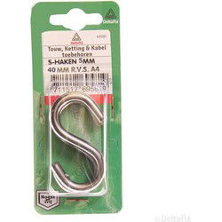 S-haak 5x40mm rvs 3st
