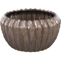 PTMD Bodi Bloempot - 24 x 24 x 13 cm - Keramiek - Brons