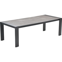 Austin tafel - 240x100 cm - carbon black - Centostone sicilian grey