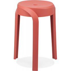 POMPA lage kruk 35x355x45 cm Rood