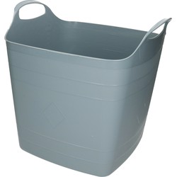 Bathroom Solutions Flexibele kuip - blauw - 25 liter - kunststof - emmer - wasmand - Wasmanden