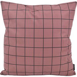 Sierkussen Vierkantjes Roze/Zwart | 45 x 45 cm | Katoen/Polyester