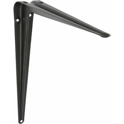 AMIG Plankdrager/planksteun van metaal - gelakt zwart - H450 x B400 mm - Plankdragers