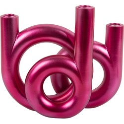 Present Time - Kandelaar Rings Medium - Metallic dark pink