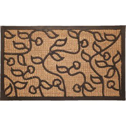 Rechthoekige deurmat bladeren 45x75cm
