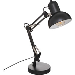 Atmosphera Tafellamp/bureaulampje Design Light Classic - zwart - H56 cm - Bureaulampen