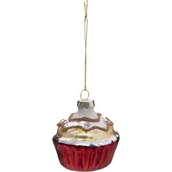 Kerstbal Cupcake – Glas – 9,2 cm