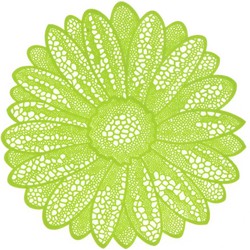 Unique Living - Placemat Flower 38cm Ø Lime