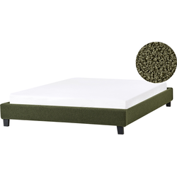 Beliani ROANNE - Tweepersoonsbed-Groen-Bouclé