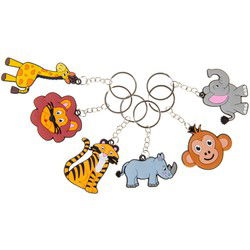 Duckiez Sleutelhanger Wilde Dieren - 48 stuks