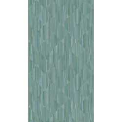 Origin Wallcoverings fotobehang 3D-houtmotief blauwgroen - 1,5 x 2,79 m - 357299