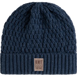 Knit Factory Jaida Gebreide Muts Heren & Dames - Big Beanie - Jeans - One Size