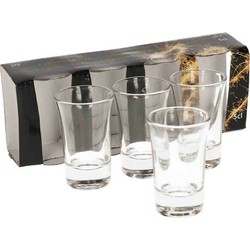 4x stuks Party shotjes glazen 5 cl - Shotglazen