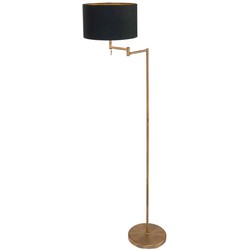 Mexlite - vloerlamp - Bella - brons - linnen metaal - Ø 45cm - E27 - 3874BR