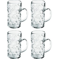 4x Bierfeest glazen/pullen 1.3 liter van onbreekbaar kunststof - Bierglazen