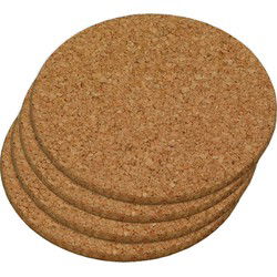 Kesper pannen onderzetters - 4x - kurk - D17 cm - pannen/ovenschalen - Panonderzetters
