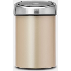 Touch Bin afvalemmer, 3 liter, kunststof binnenemmer - Metallic Gold