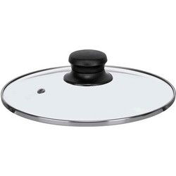 Universele pannendeksel voor pannen van 20,5 cm - glas - stoomgaatje - D20.5 x H6 cm - Pannendeksels