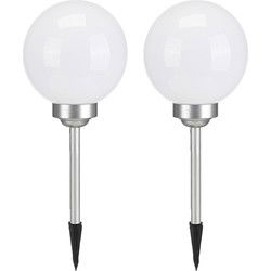 Prikspot - 4x - bol - solar tuinverlichting - 20 cm - Prikspotjes