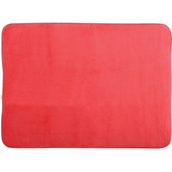 MSV Badkamerkleedje/badmat tapijt - voor op de vloer - rood - 50 x 70 cm - Badmatjes