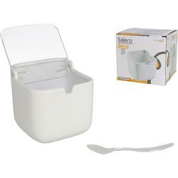 Kruidenpotje - zoutpot met deksel - keramische kruidendoos voor zout, peper, kruiden, specerijen