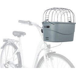 TRIXIE STUUR-FIETSMAND KUNSTSTOF GRIJS 42X30X39 CM TOT 5 KG