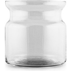 Transparante home-basics vaas/vazen van glas 19 x 19 cm Brenda - Vazen