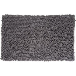 Badmat Chenille Hoogpolig Grijs - 80 x 50 cm