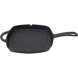 Tomado Grillpan vierkant - gietijzer - zwart - D26 cm - Grilpannen