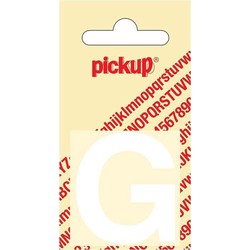 Plakletter Helvetica 40 mm Sticker witte lettter G - Pickup