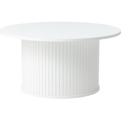 Salontafel Wit Eikenhout - Ø90x45cm - Nola