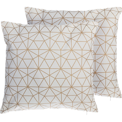 SEDUM  - Sierkussen set van 2 - Wit - 45 x 45 cm - Katoen