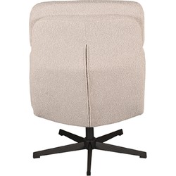 LABEL51 Fauteuil Alvar - Naturel - Boucle - Incl. Hocker